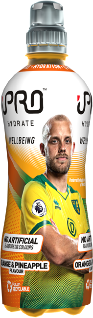 Bottle iPRO Hydrate 500ml visual - Teemu Pukki 2020 - Orange & Pineapple